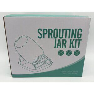 Sprouting Jar Kit With Wide Mouth Jars Stainless Steel Lids Stand & Drip Tray Di